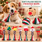 7-Piece Christmas Dog Toy Set – Festive Plush & Cotton Rope Toys for Chewing, Tugging & Fetch Fursera