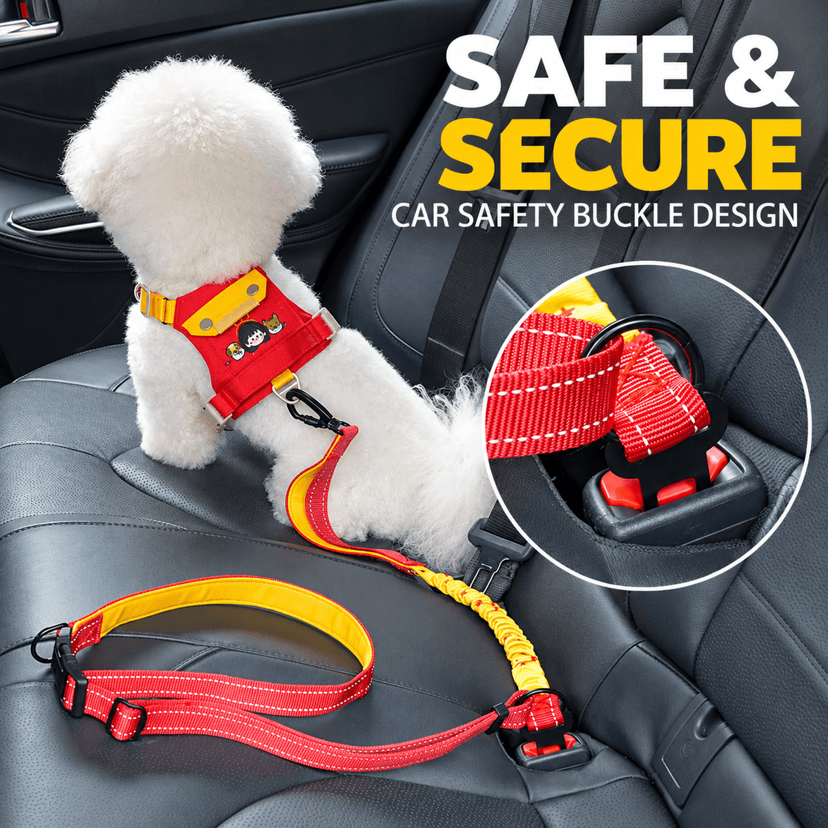 4-in-1 Hands-Free Dog Leash – Adjustable Bungee Lead Fursera