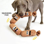 4-Link Squeaky Sausage Dog Toy