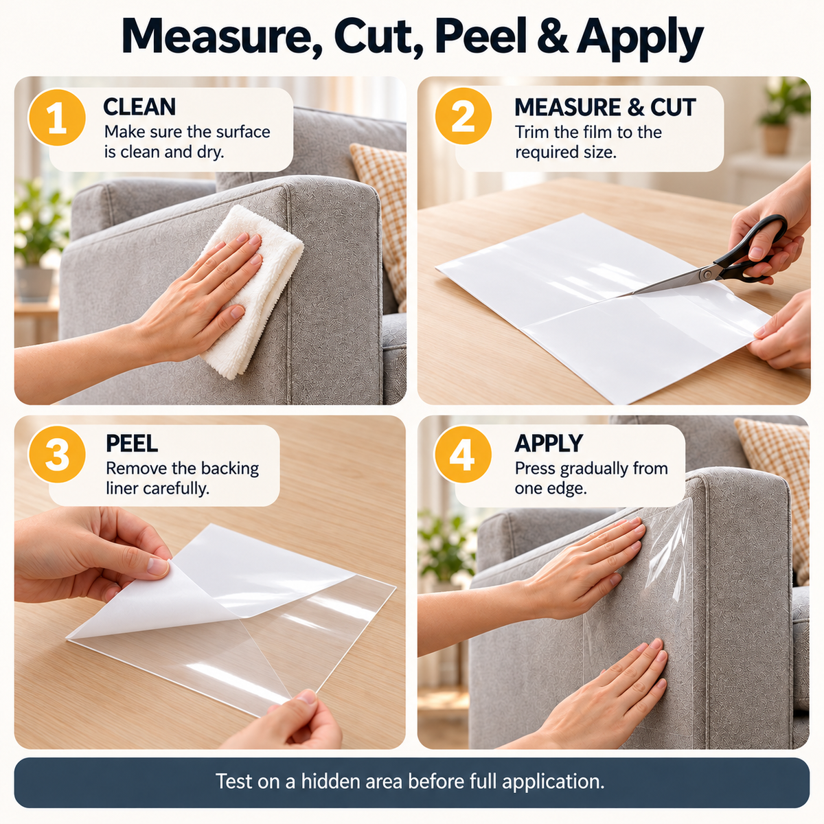 Clear Cat Scratch Furniture Protector Roll – Self-Adhesive & Cut to Fit Fursera