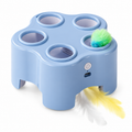 Rechargeable Pop-Up Cat Toy – 3-Mode Pom-Pom & Feather Teaser Fursera