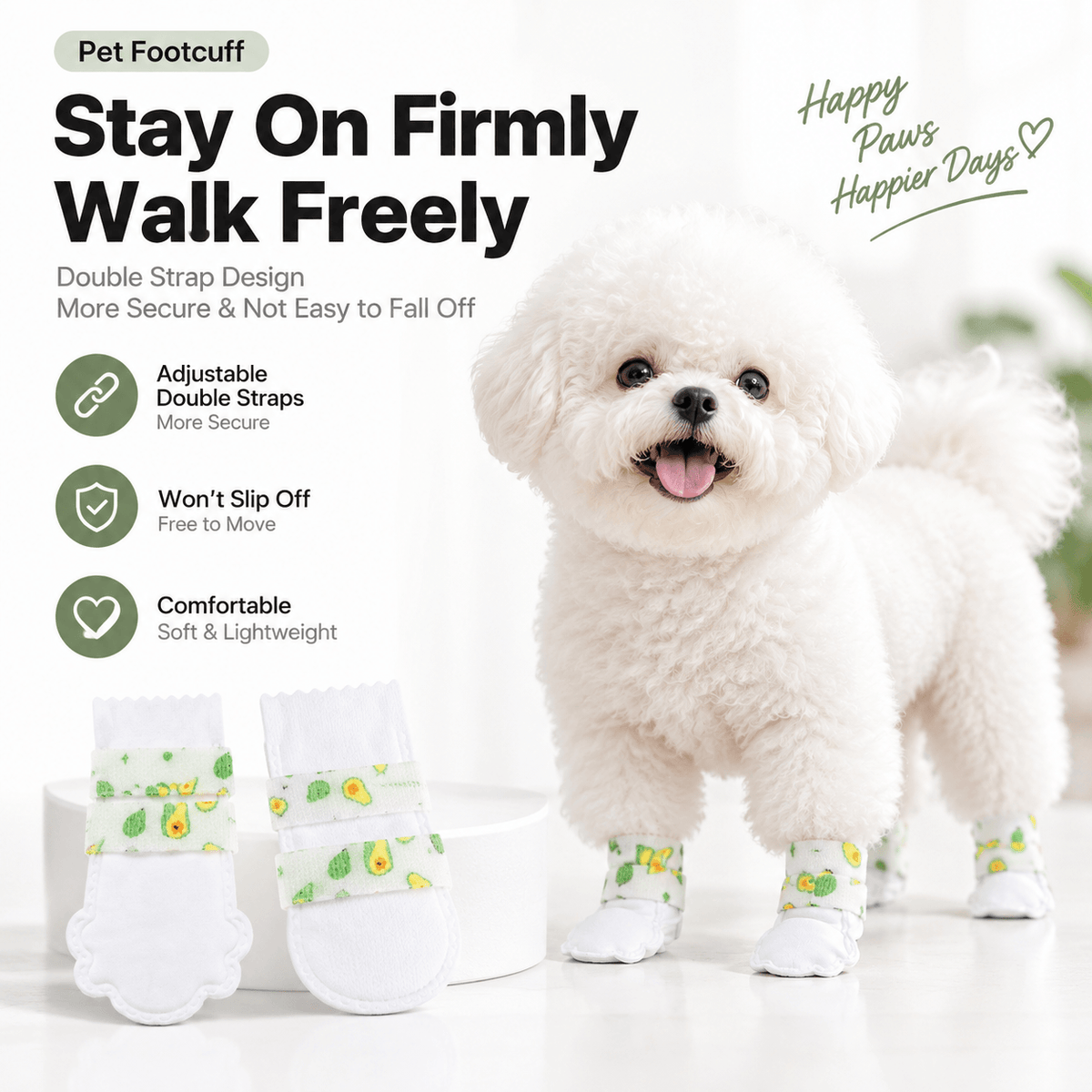 Disposable Dog Booties – Waterproof Paw Covers with Adjustable Straps, 20-Pack Fursera