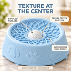 Suction Slow Feeder Dog Bowl with Flower Maze & Textured Licking Dome Fursera