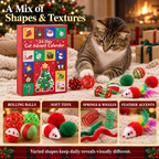 24-Day Pet Advent Calendar for Cats & Dogs – Christmas Toys & Accessories Fursera