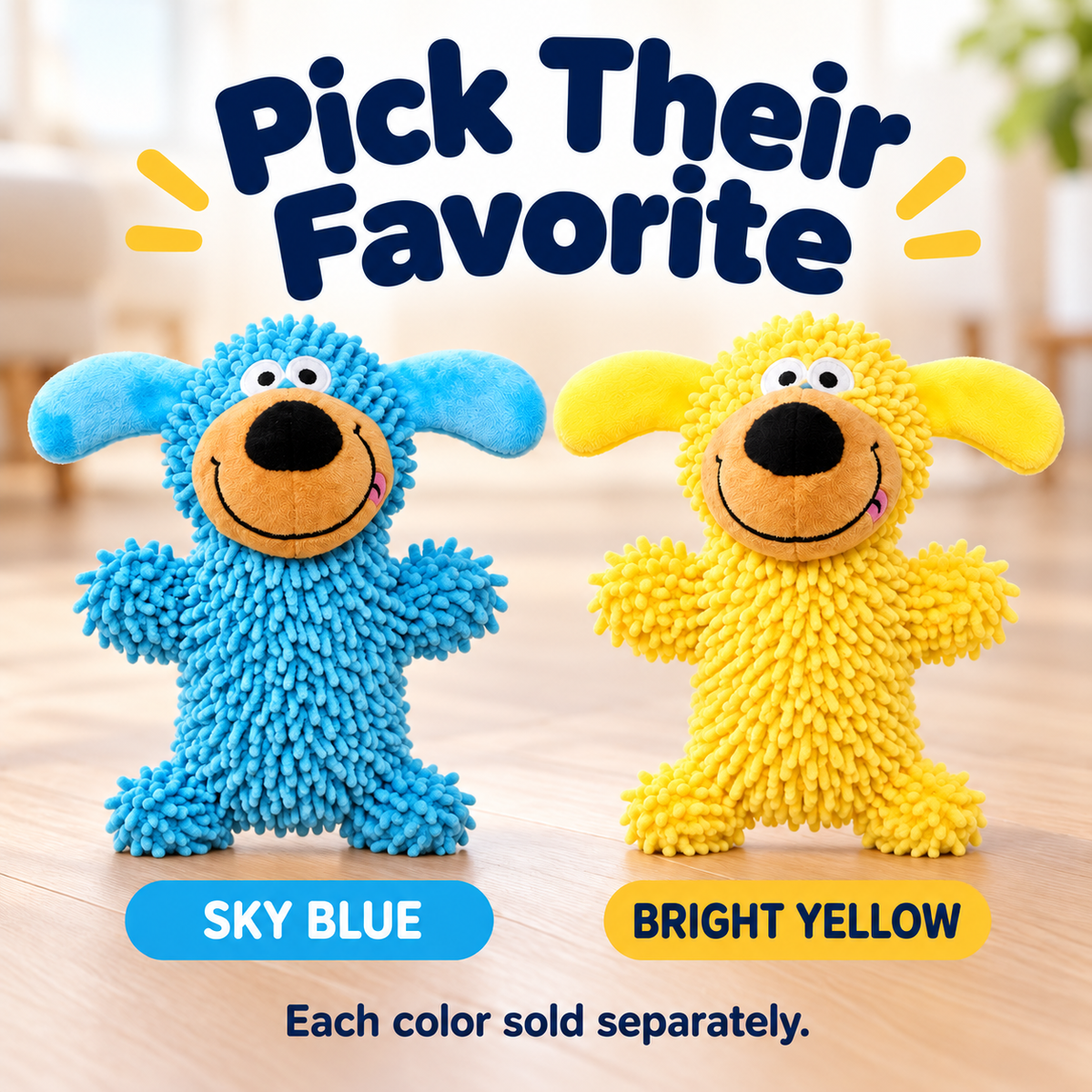 Giggling Plush Dog Toy – Soft Chenille Interactive Toy Fursera