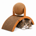 Arch Cardboard Cat Scratcher with Rotating Rope Ball Fursera