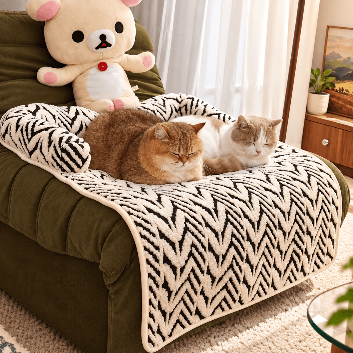 Plush Pet Sofa Mat – Couch Protector for Cats & Dogs Fursera