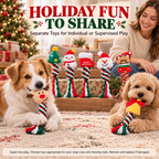 7-Piece Christmas Dog Toy Set – Festive Plush & Cotton Rope Toys for Chewing, Tugging & Fetch Fursera