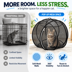 Pop-Up Cat Playpen – Foldable Mesh Tent for Indoor & Outdoor Play Fursera
