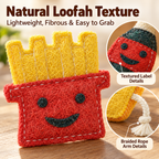 Natural Loofah Cat Toys – 6-Piece Food-Shaped Play Set Fursera