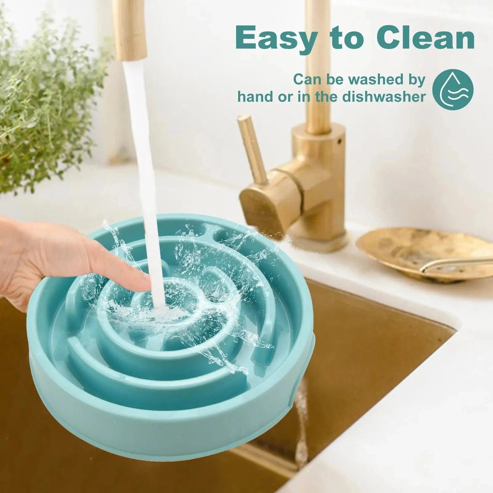 The Fur Anti-Gulp Slow Feeder Dog Bowl