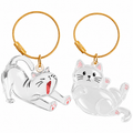 Pet Fur Keepsake Keychains – 2-Pack Cat-Shaped Charms Fursera