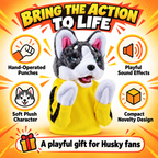 Husky Boxing Hand Puppet with Sound Effects – Interactive Plush Toy Fursera