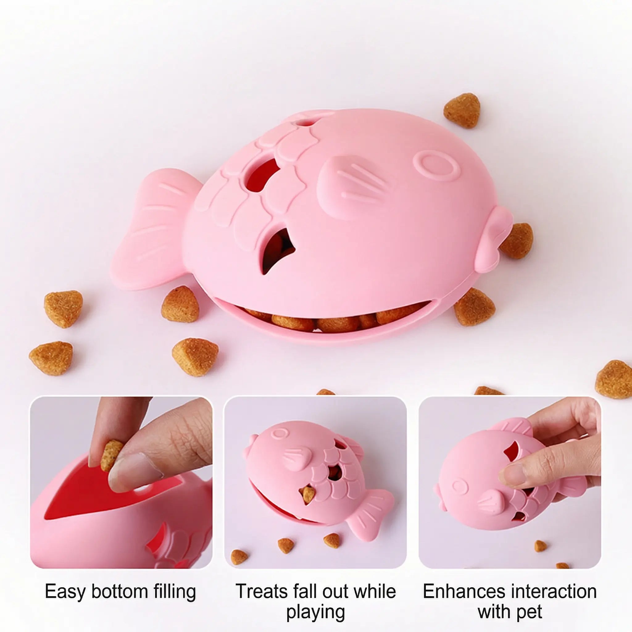 Dog Treat Toy – Fish Shape Silicone Slow Feeder for Dogs