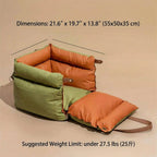 Dog Car Seat Bed – Faux Leather Booster Seat for Safe Travel
