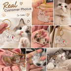 Pet Fur Keepsake Keychains – 2-Pack Cat-Shaped Charms Fursera