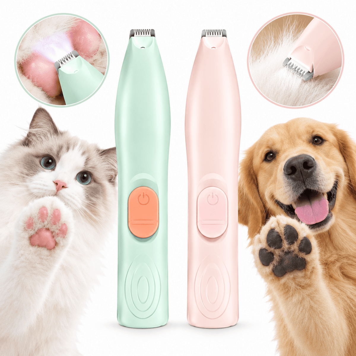Rechargeable LED Pet Paw Trimmer for Dogs & Cats Fursera