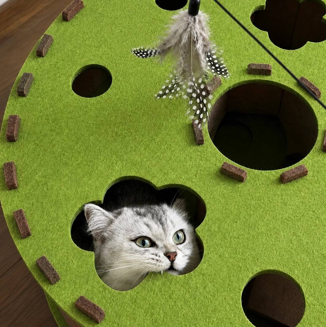 Felt Cat Tunnel & Hideaway – 2-in-1 Interactive Playhouse & Cozy Bed Fursera