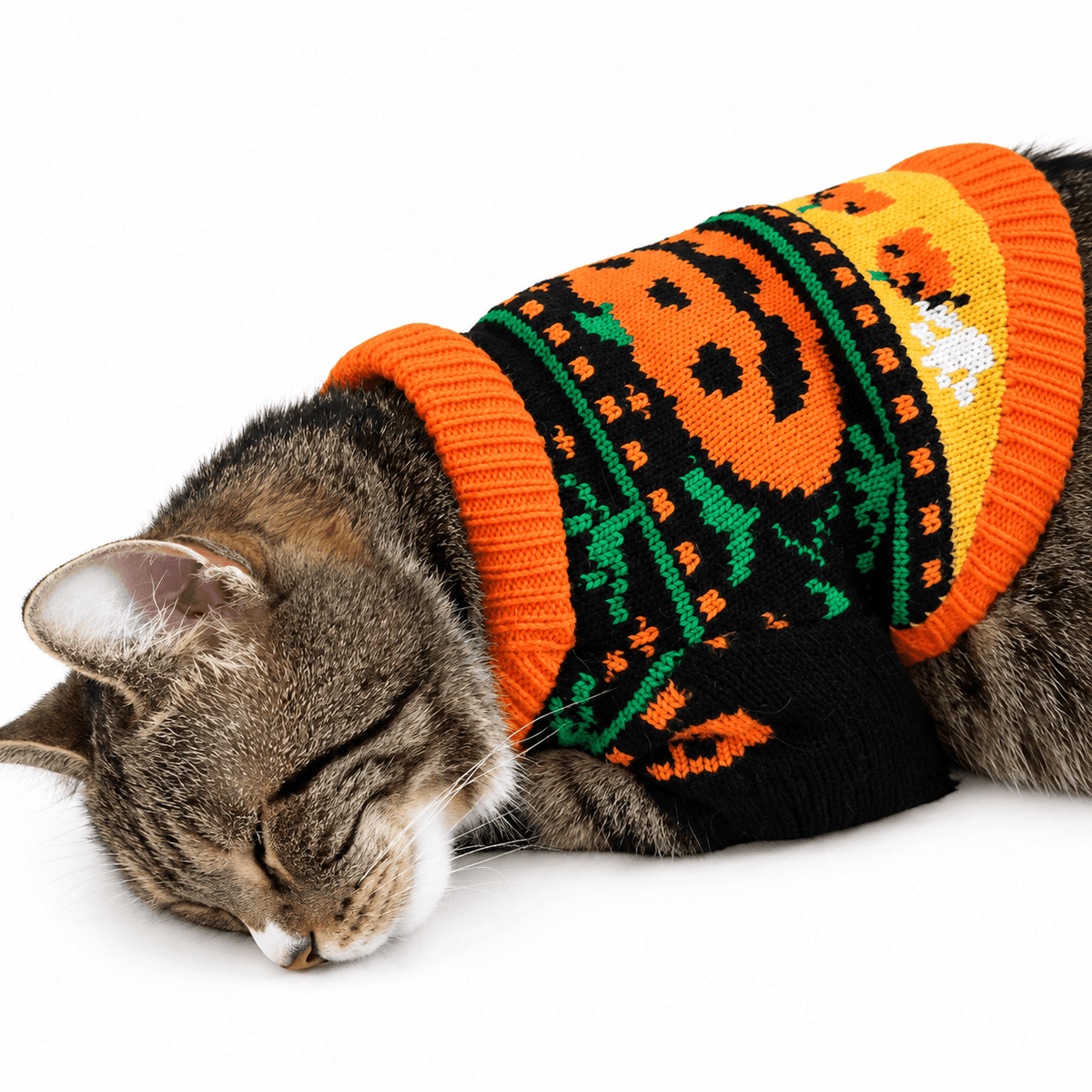 Halloween Pumpkin Pet Sweater for Cats & Small Dogs Fursera