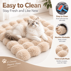 Washable Plush Pet Bed Mat for Cats & Dogs – Non-Slip Fursera