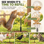 Spring-Mounted Chicken Pecking Toy & Treat Dispenser – Clear Refillable Feeder Fursera