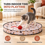 Interactive Cat Play Mat with Moving Ball & Tail – Hide & Seek Cat Toy Fursera