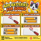 Husky Boxing Hand Puppet with Sound Effects – Interactive Plush Toy Fursera