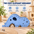 Elephant Felt Cat Tunnel & Hideaway – Indoor Cat Play & Rest Space Fursera