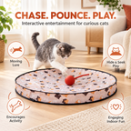 Interactive Cat Play Mat with Moving Ball & Tail – Hide & Seek Cat Toy Fursera