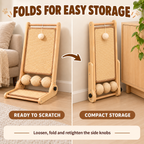 Adjustable Folding Cat Scratcher with Sisal Pads & Interactive Toys Fursera