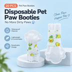 Disposable Dog Booties – Waterproof Paw Covers with Adjustable Straps, 20-Pack Fursera