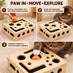 Wooden Cat Puzzle Toy with Built-In Claw-Smoothing Surface Fursera