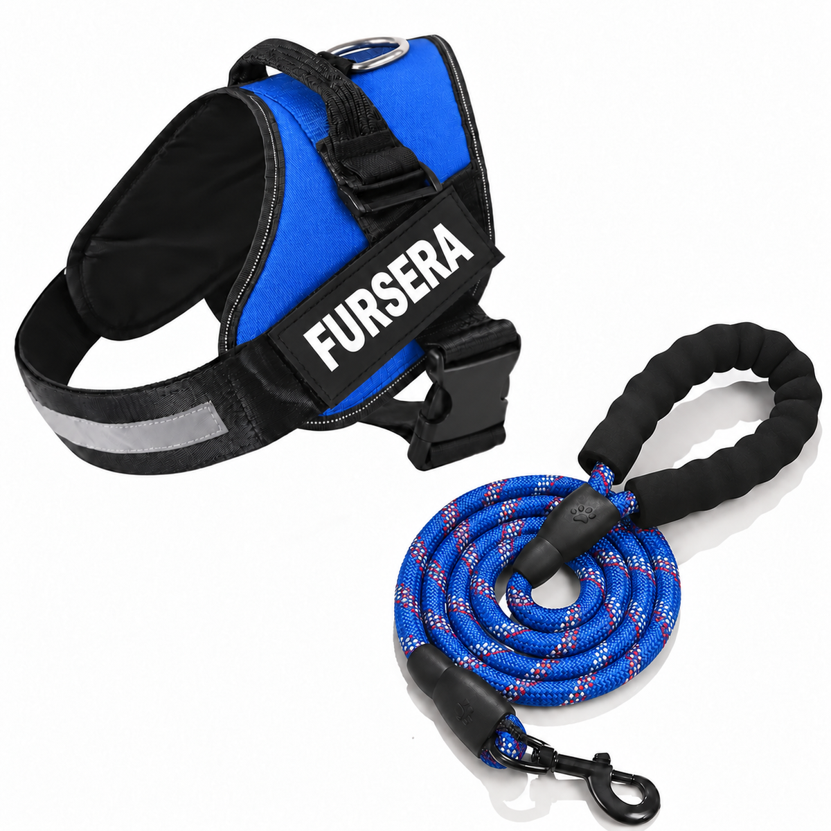 Adjustable Reflective Dog Harness with Padded Control Handle Fursera