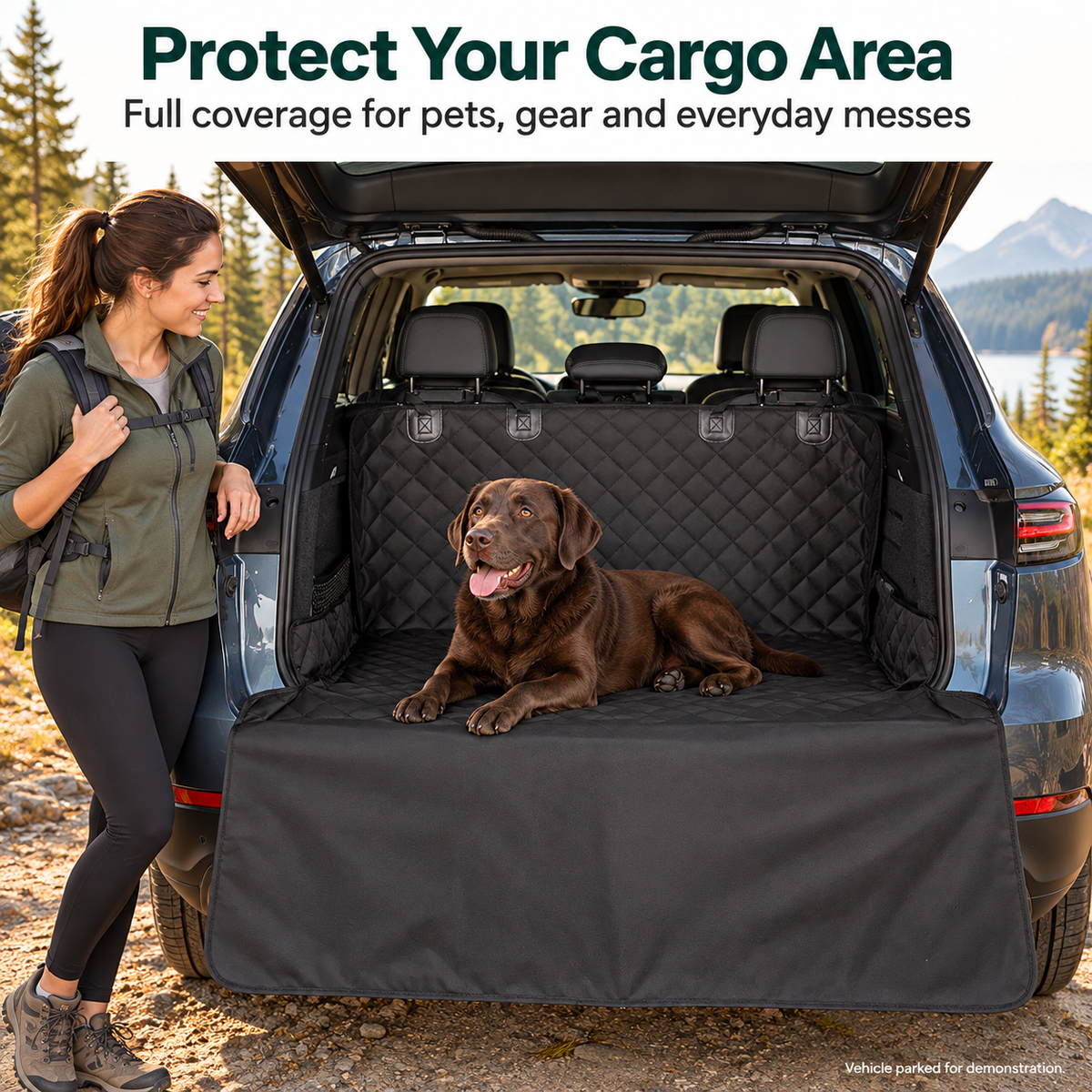 Quilted SUV Dog Cargo Liner with Side & Bumper Protection Fursera