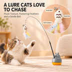 Bouncing Fish & Feather Cat Teaser Toy Fursera