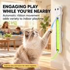 Wall-Mounted Automatic Cat Ribbon Toy – 2-Speed USB-C Rechargeable Teaser Fursera