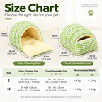 Cozy Cat Cave Bed – Enclosed Plush Gingham Sleeping Nest for Cats & Small Dogs Fursera