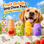 Fruit Drink Squeaky Dog Toy – Soft, Fruit-Scented Latex Fursera