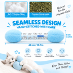 Catnip Kicker Toy – 15.7-Inch Plush Dumbbell for Cats Fursera
