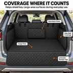 Quilted Dog Cargo Liner with Side Panels & Bumper Flap Fursera
