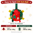 Christmas Plush Dog Ball Toy  – Bell or Rechargeable Version Fursera