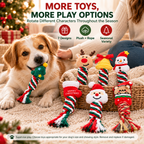 7-Piece Christmas Dog Toy Set – Festive Plush & Cotton Rope Toys for Chewing, Tugging & Fetch Fursera