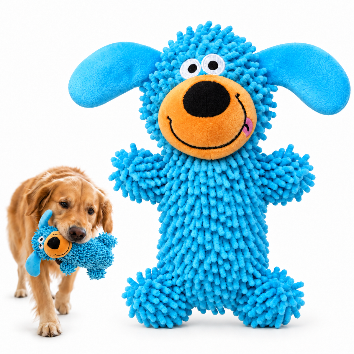Giggling Plush Dog Toy – Soft Chenille Interactive Toy Fursera
