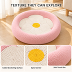 Flower Cat Scratcher Lounge – 2-in-1 Round Cat Scratching Bed Fursera