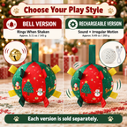 Christmas Plush Dog Ball Toy  – Bell or Rechargeable Version Fursera