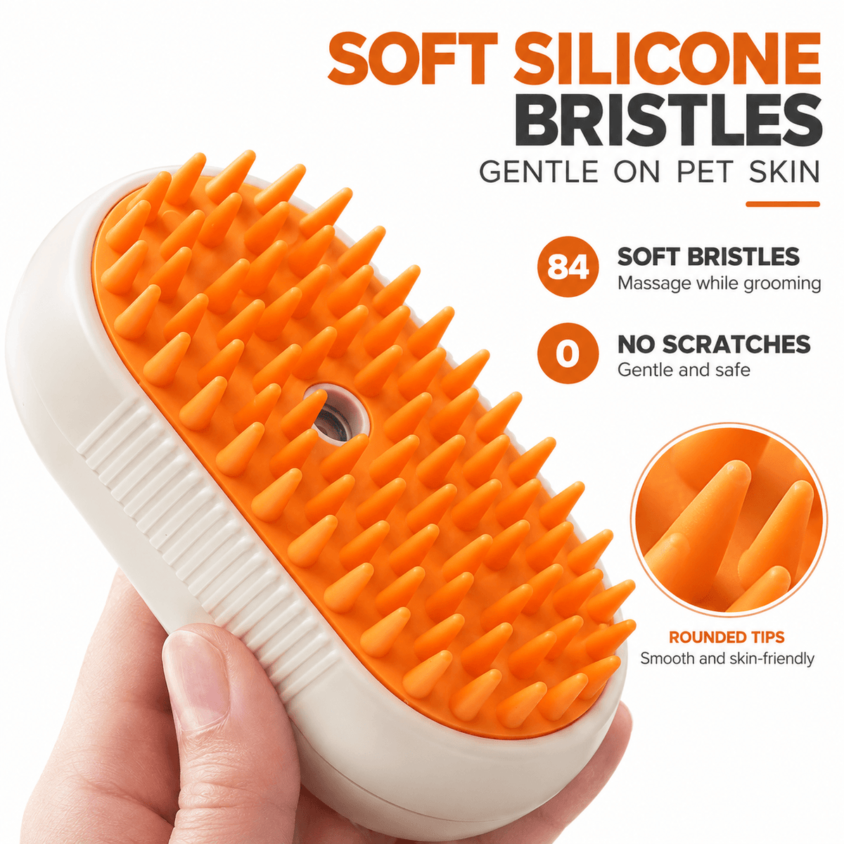 3-in-1 Pet Spray Brush for Cats & Dogs – Groom, Massage & Remove Loose Fur Fursera