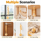 Hanging Cat Toy with Bell – Bouncy Spring & Fluffy Ball Fursera