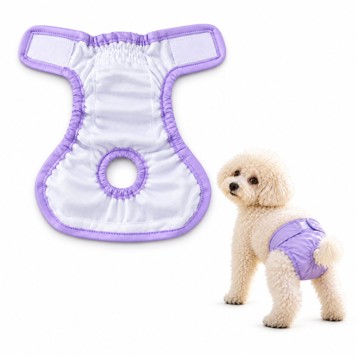 Washable & Reusable Dog Diaper – Soft, Absorbent & Adjustable Fursera