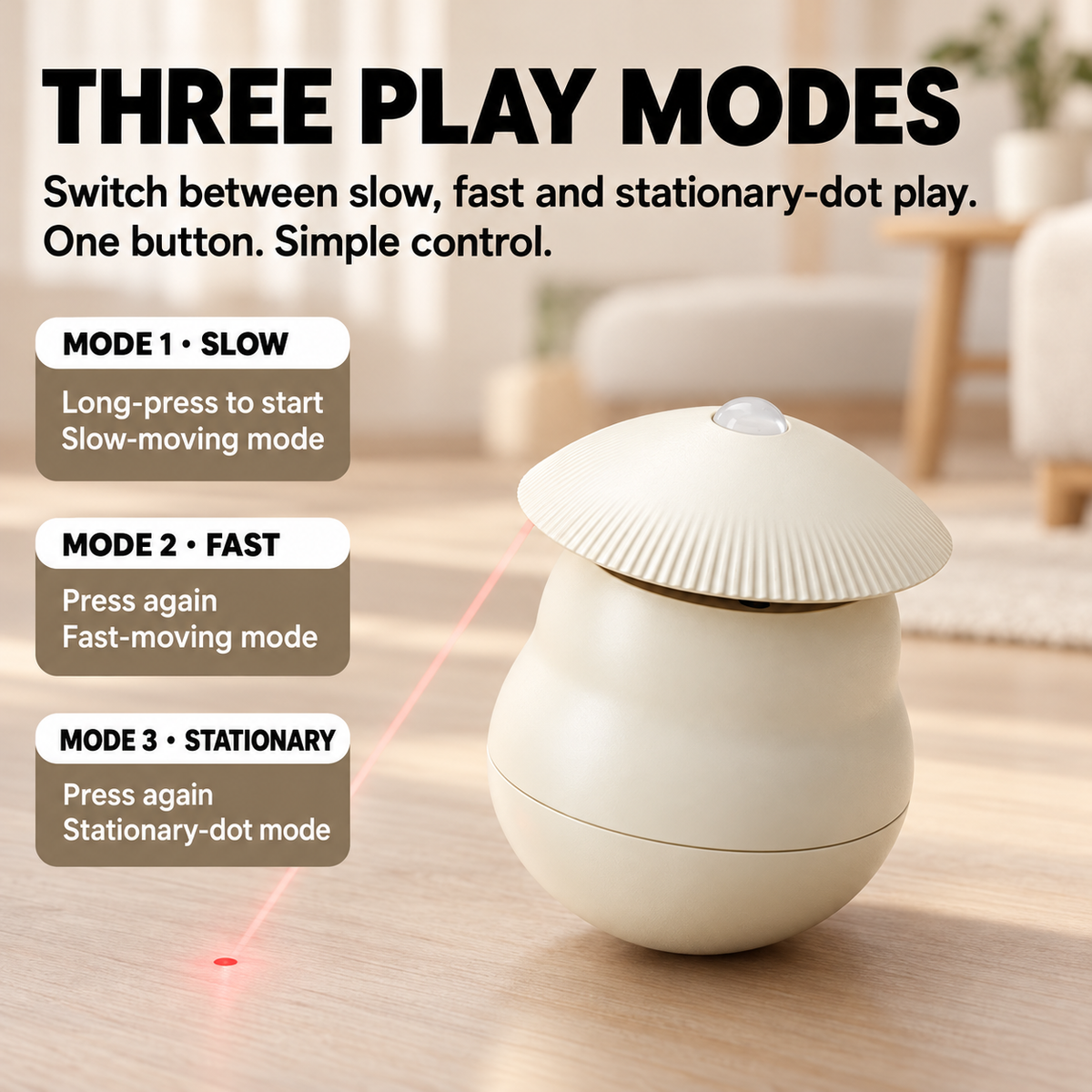 Automatic Laser Cat Toy – 3 Play Modes, USB-C Rechargeable Fursera