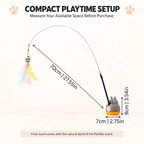 Bouncing Fish & Feather Cat Teaser Toy Fursera